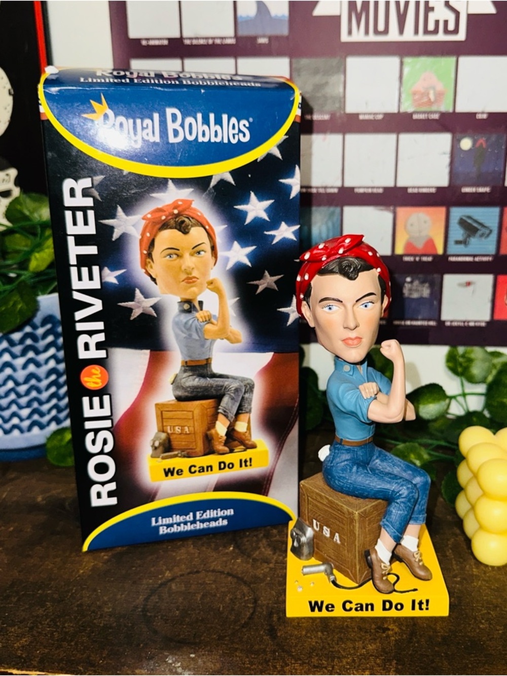 Royal Bobbles Rosie The Riveter Feminist Historical Collectible Bobblehead